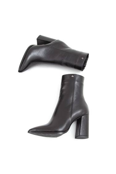  Tamer Tanca Kadın Hakiki Deri Siyah Floter Klasik Bot