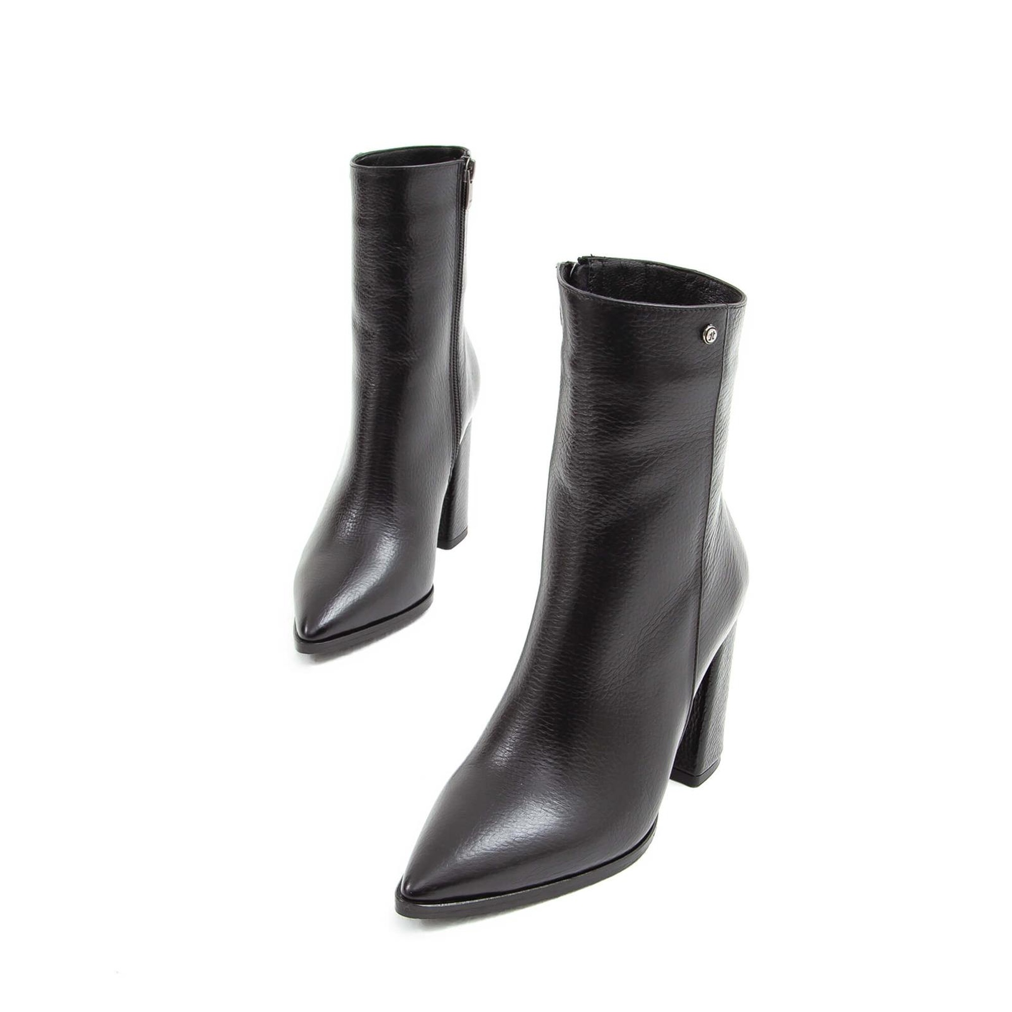 Tamer Tanca Kadın Hakiki Deri Siyah Floter Klasik Bot