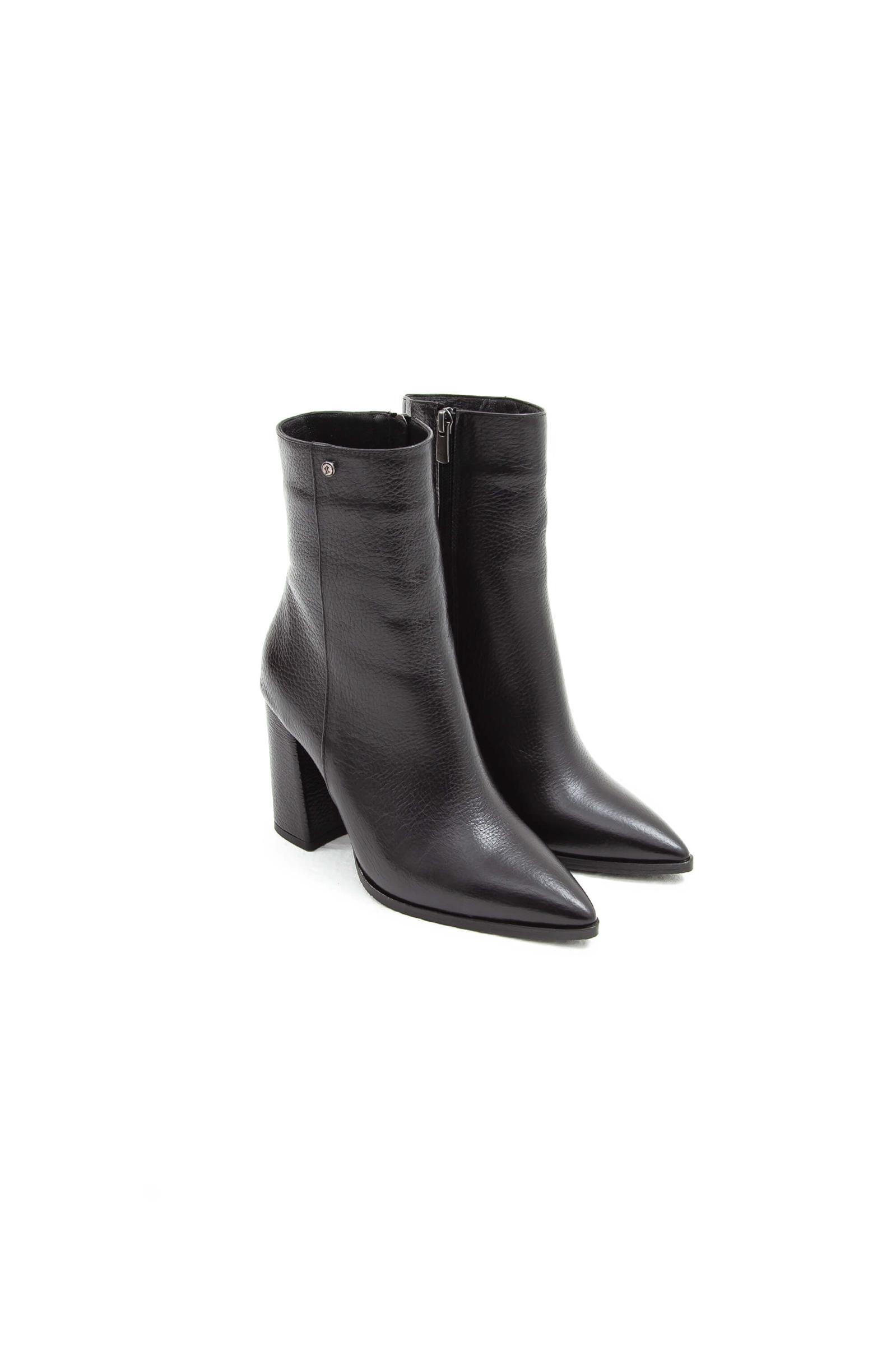  Tamer Tanca Kadın Hakiki Deri Siyah Floter Klasik Bot