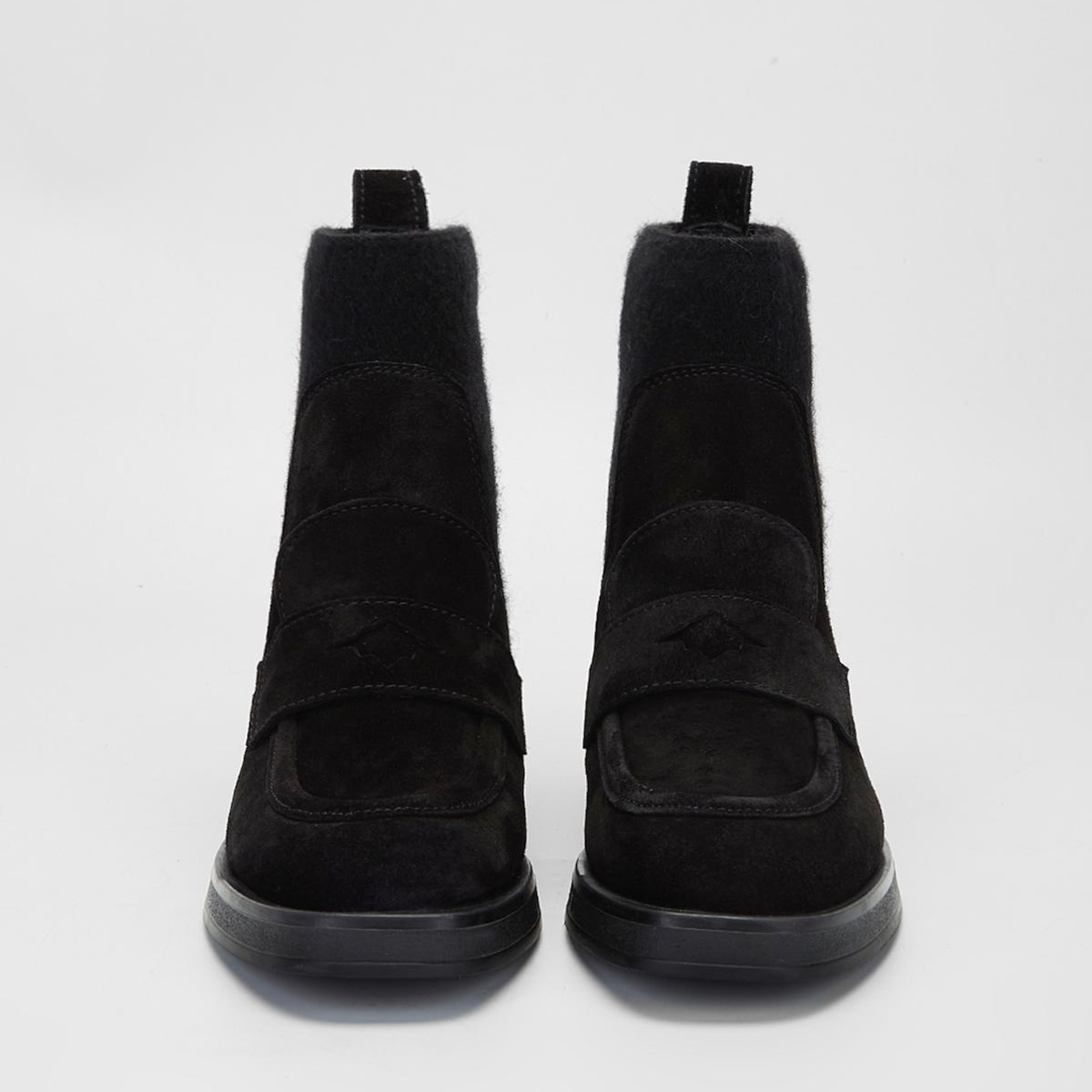 Valmenti Kadın Siyah Süet Hakiki Deri Casual Bot