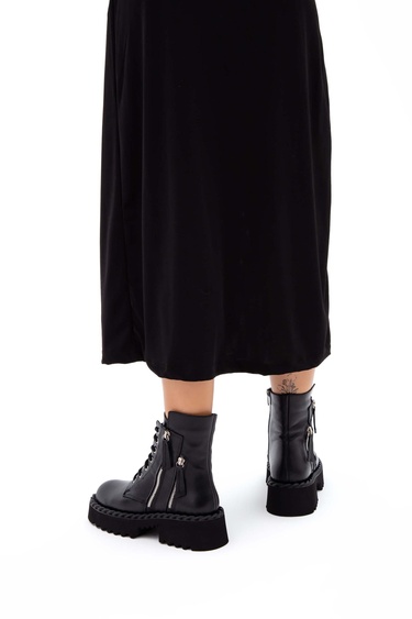  Tamer Tanca Kadın Hakiki Deri Siyah Analin POSTAL Bot