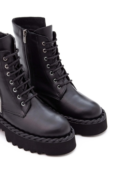  Tamer Tanca Kadın Hakiki Deri Siyah Analin POSTAL Bot