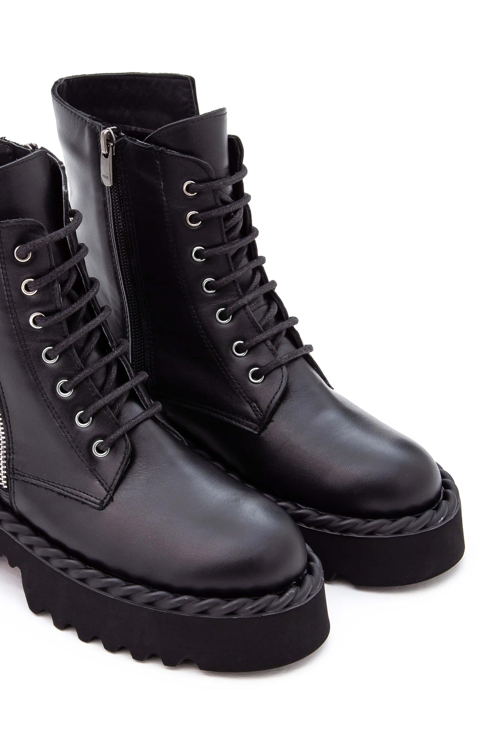  Tamer Tanca Kadın Hakiki Deri Siyah Analin POSTAL Bot