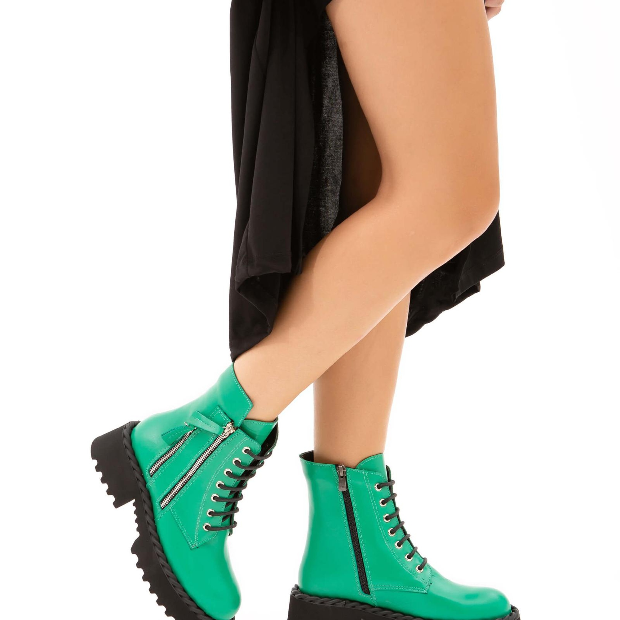 Tamer Tanca Kadın Hakiki Deri Yeşil POSTAL Bot