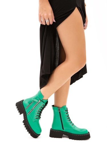  Tamer Tanca Kadın Hakiki Deri Yeşil POSTAL Bot