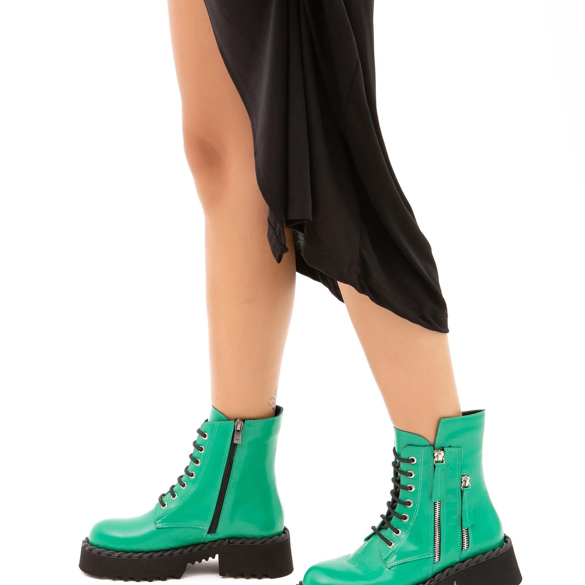 Tamer Tanca Kadın Hakiki Deri Yeşil POSTAL Bot