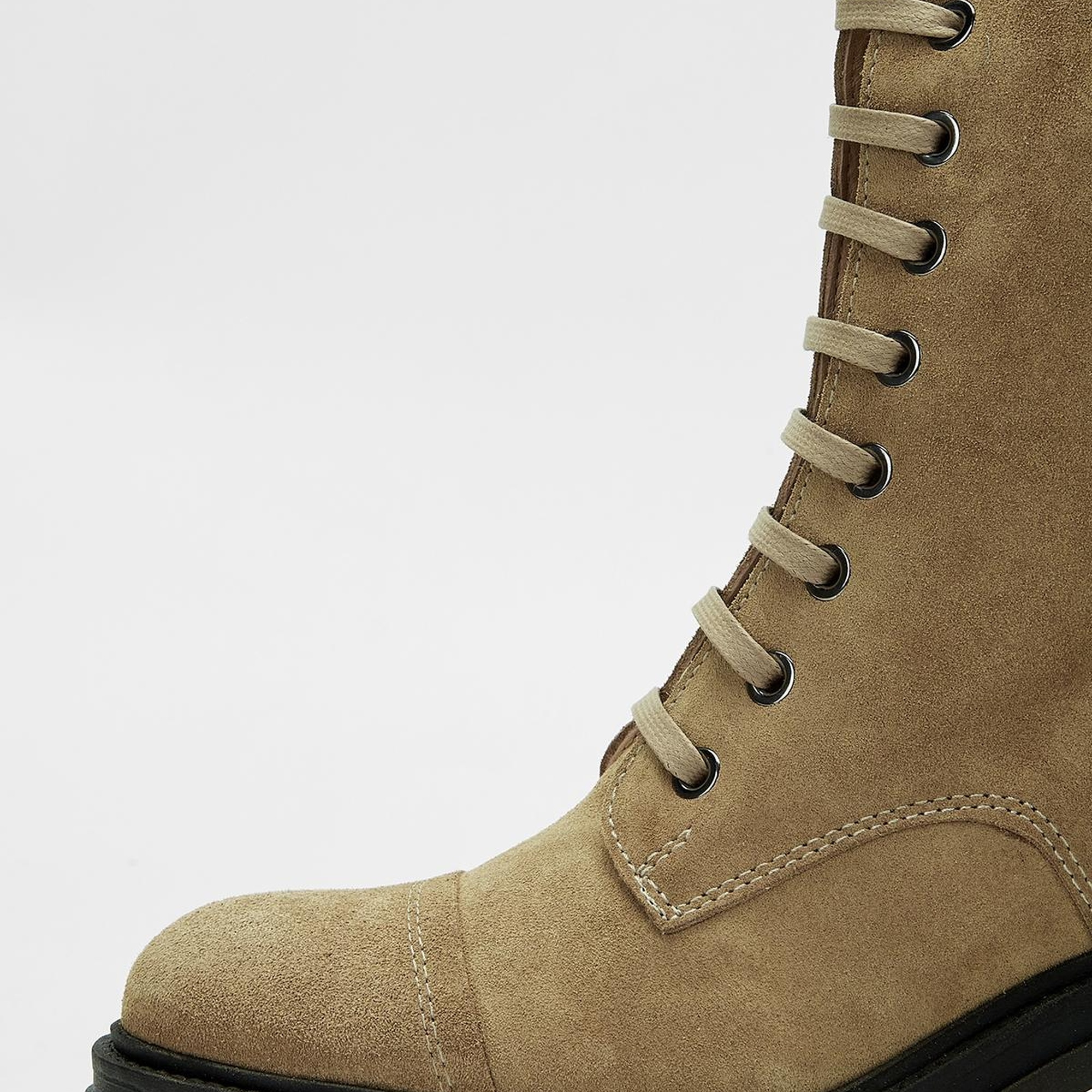 Valmenti Kadın Bej Süet Hakiki Deri Casual Bot