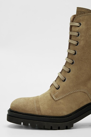  Valmenti Kadın Bej Süet Hakiki Deri Casual Bot