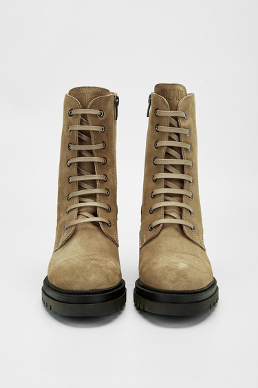  Valmenti Kadın Bej Süet Hakiki Deri Casual Bot