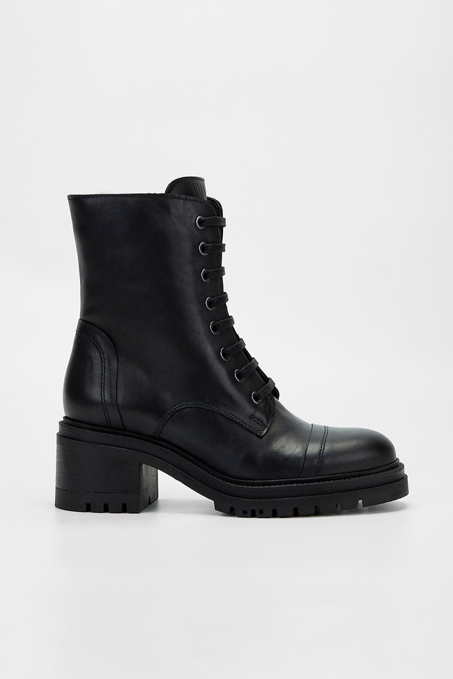  Valmenti Kadın Siyah Hakiki Deri Casual Bot