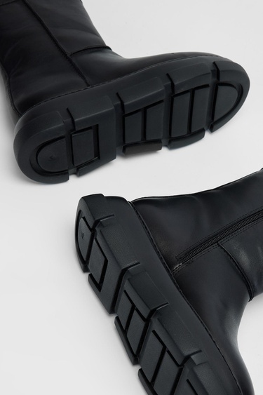  Valmenti Kadın Siyah Hakiki Deri Casual Bot