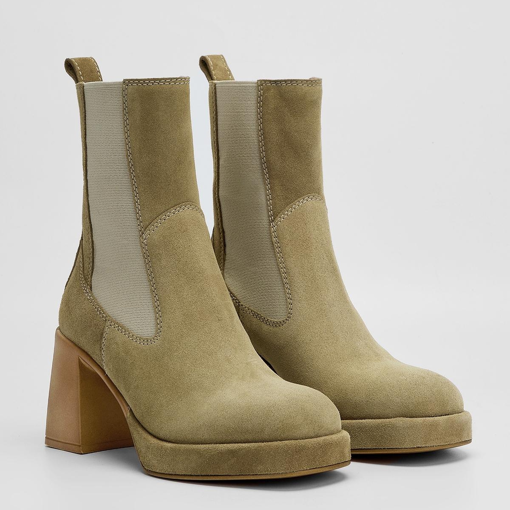 Valmenti Astrid Kadın Bej Süet Hakiki Deri Casual Bot