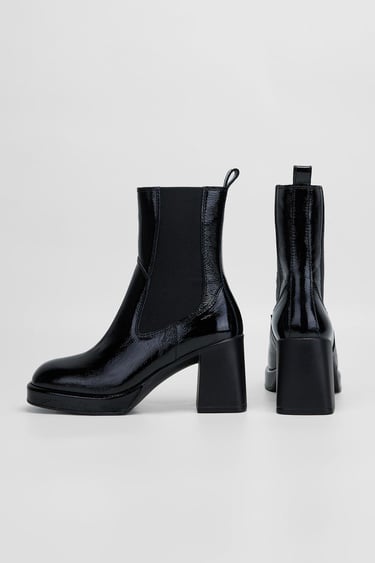  Valmenti Astrid Kadın Siyah Rugan Hakiki Deri Casual Bot