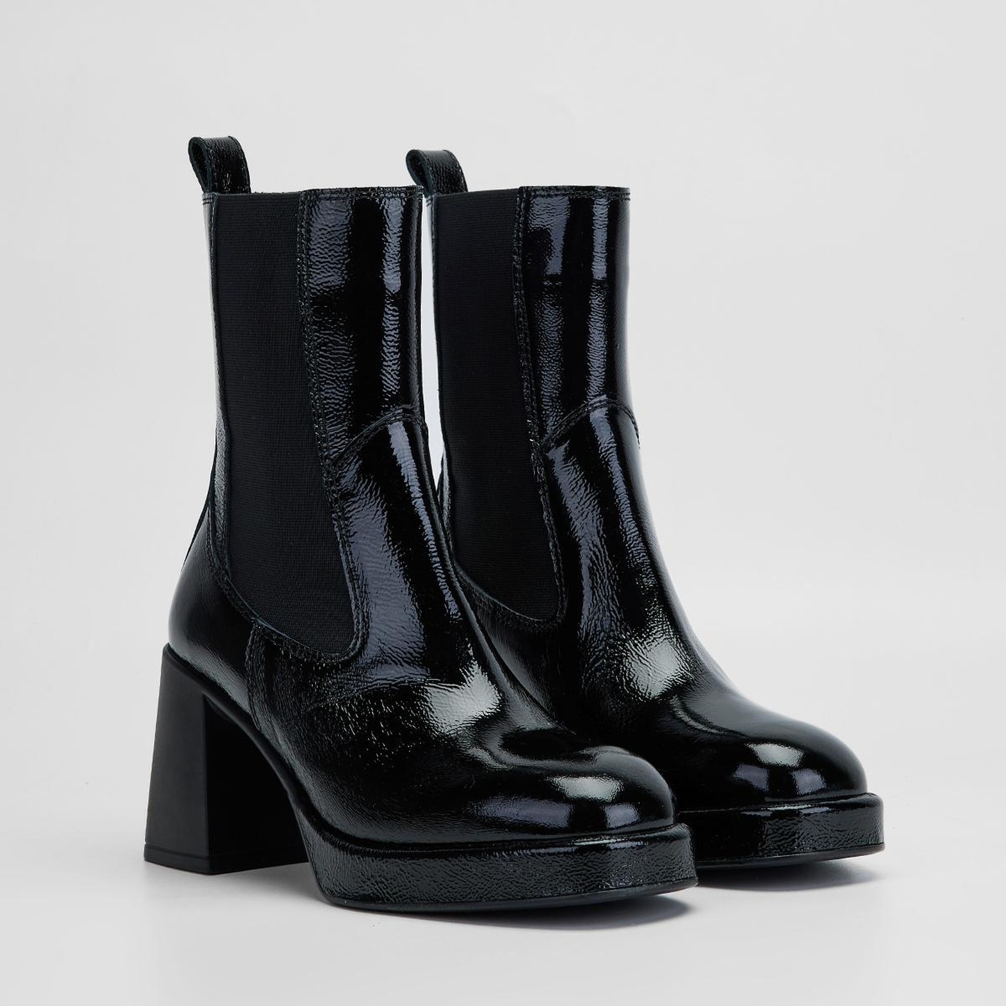 Valmenti Astrid Kadın Siyah Rugan Hakiki Deri Casual Bot