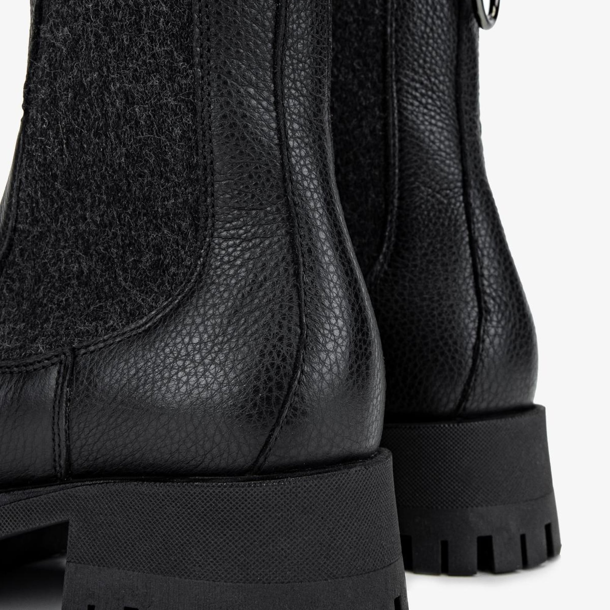 Valmenti Kadın Hakiki Deri Siyah Floter Düz Bot