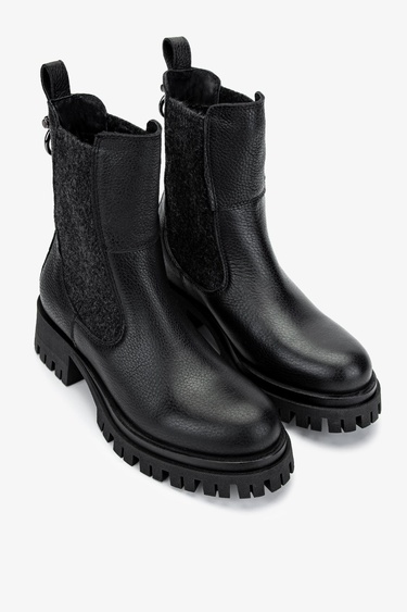  Valmenti Kadın Hakiki Deri Siyah Floter Düz Bot