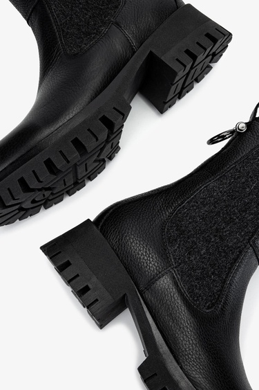  Valmenti Kadın Hakiki Deri Siyah Floter Düz Bot