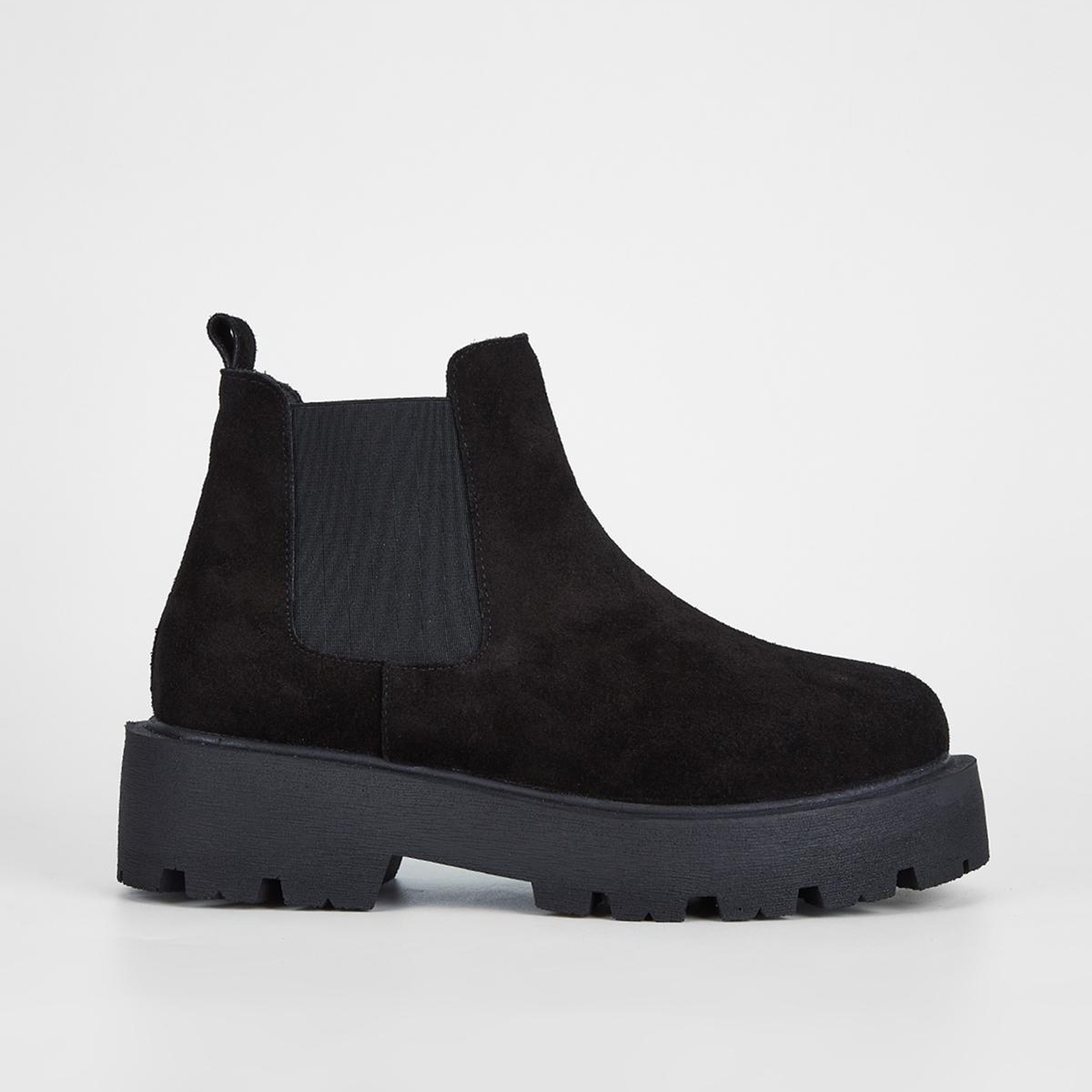 Valmenti Kadın Siyah Süet Hakiki Deri Casual Bot