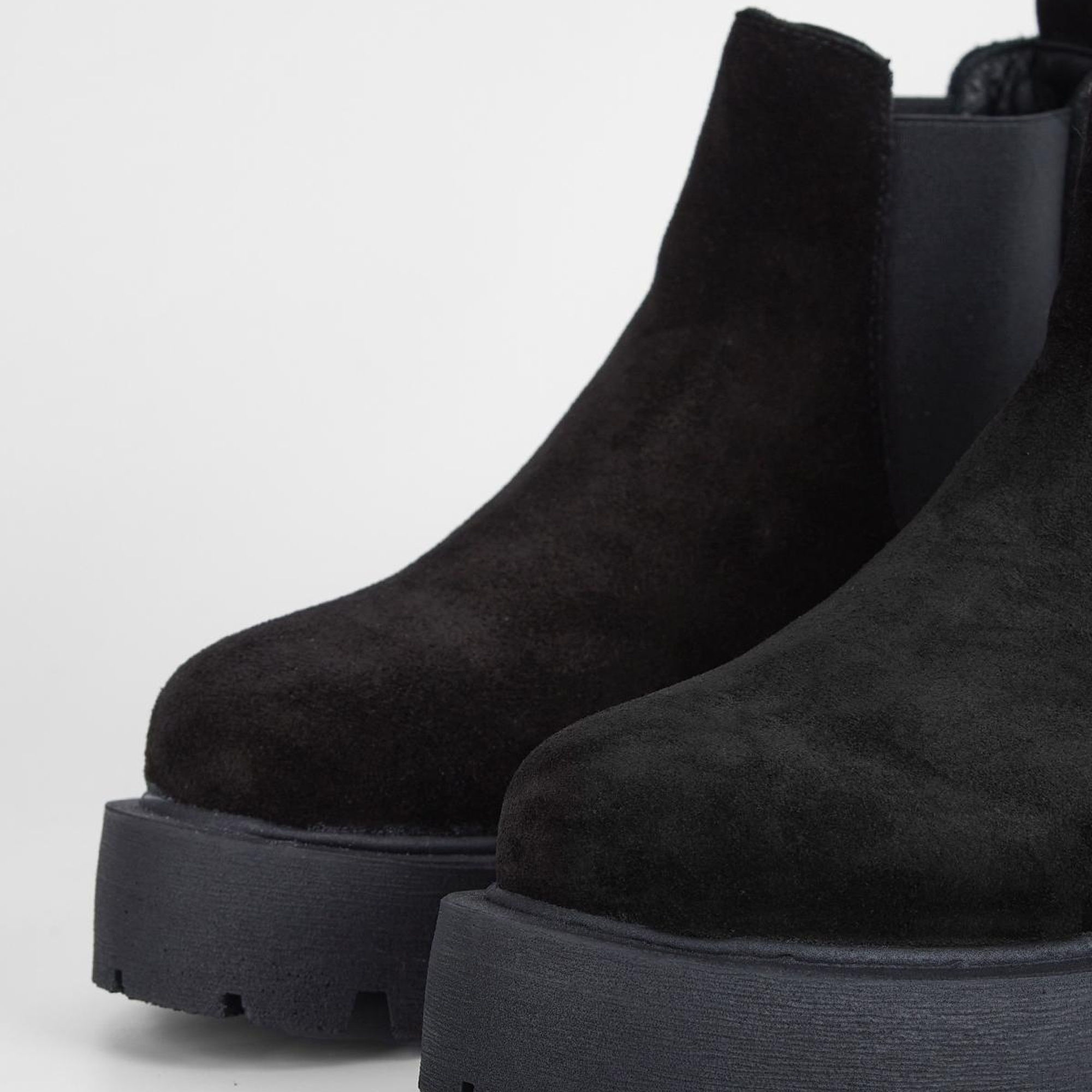 Valmenti Kadın Siyah Süet Hakiki Deri Casual Bot