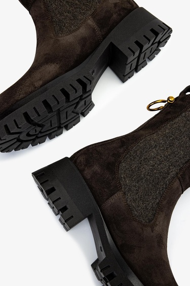  Valmenti Kadın Hakiki Deri Gri Düz Bot