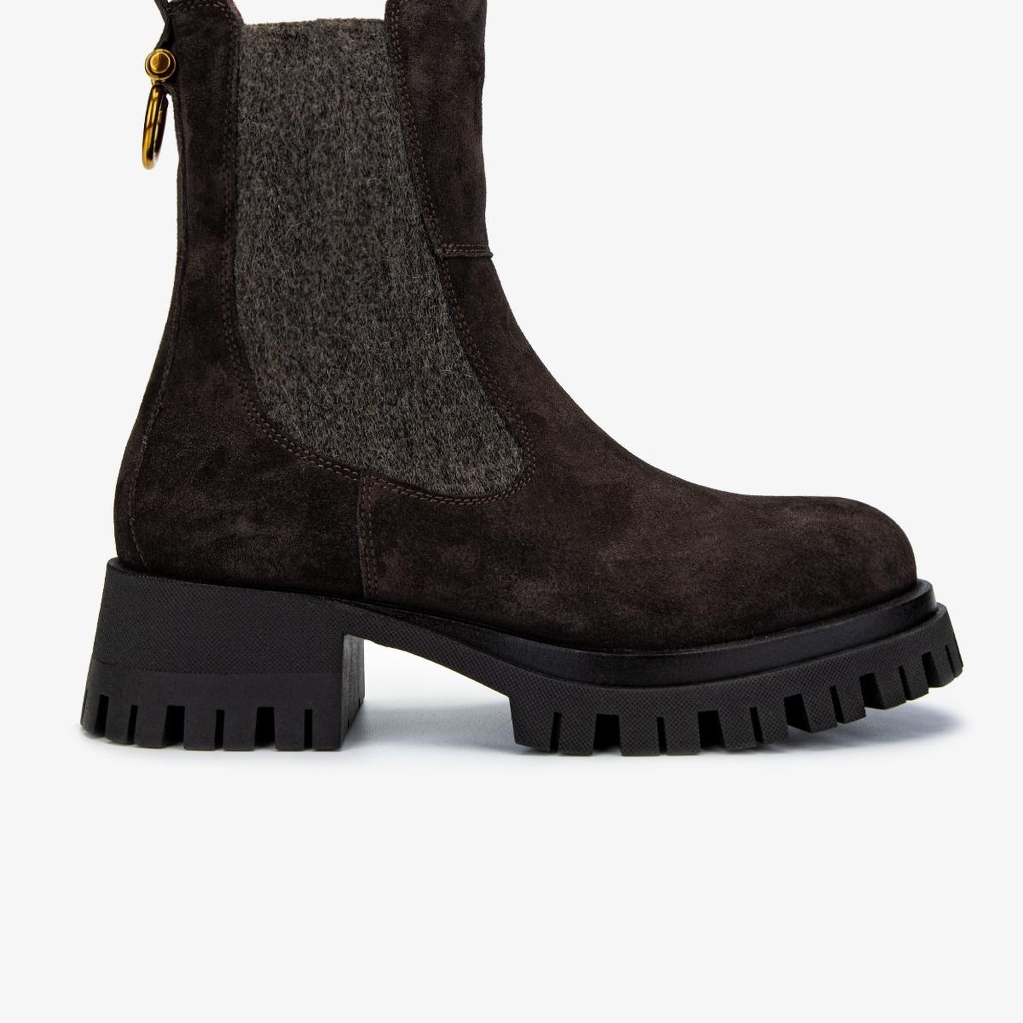 Valmenti Kadın Hakiki Deri Gri Düz Bot