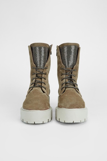  Valmenti Nagy Kadın Vizon Süet Hakiki Deri Casual Bot