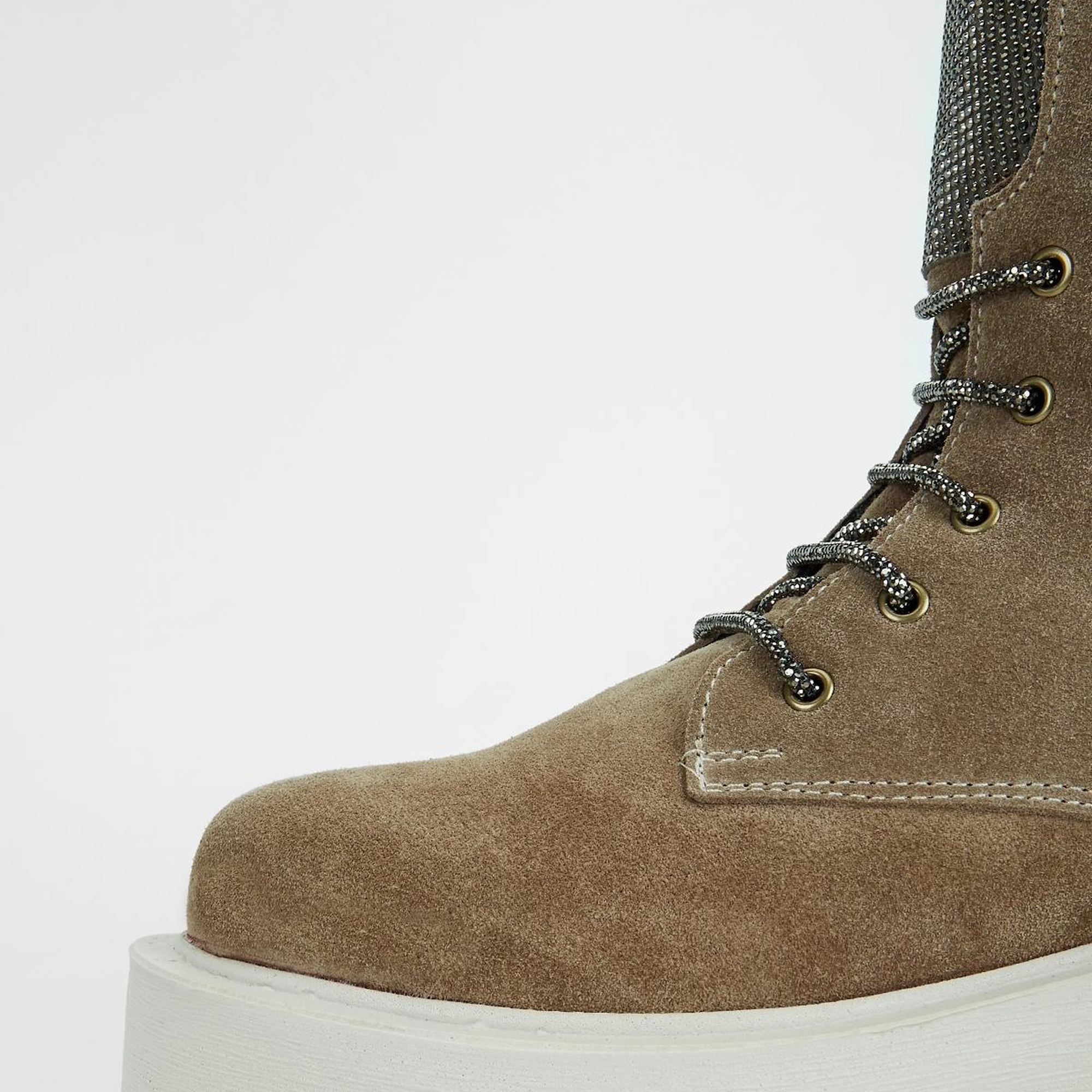 Valmenti Nagy Kadın Vizon Süet Hakiki Deri Casual Bot