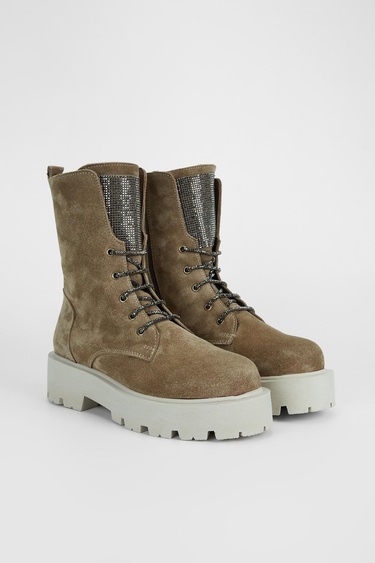  Valmenti Nagy Kadın Vizon Süet Hakiki Deri Casual Bot