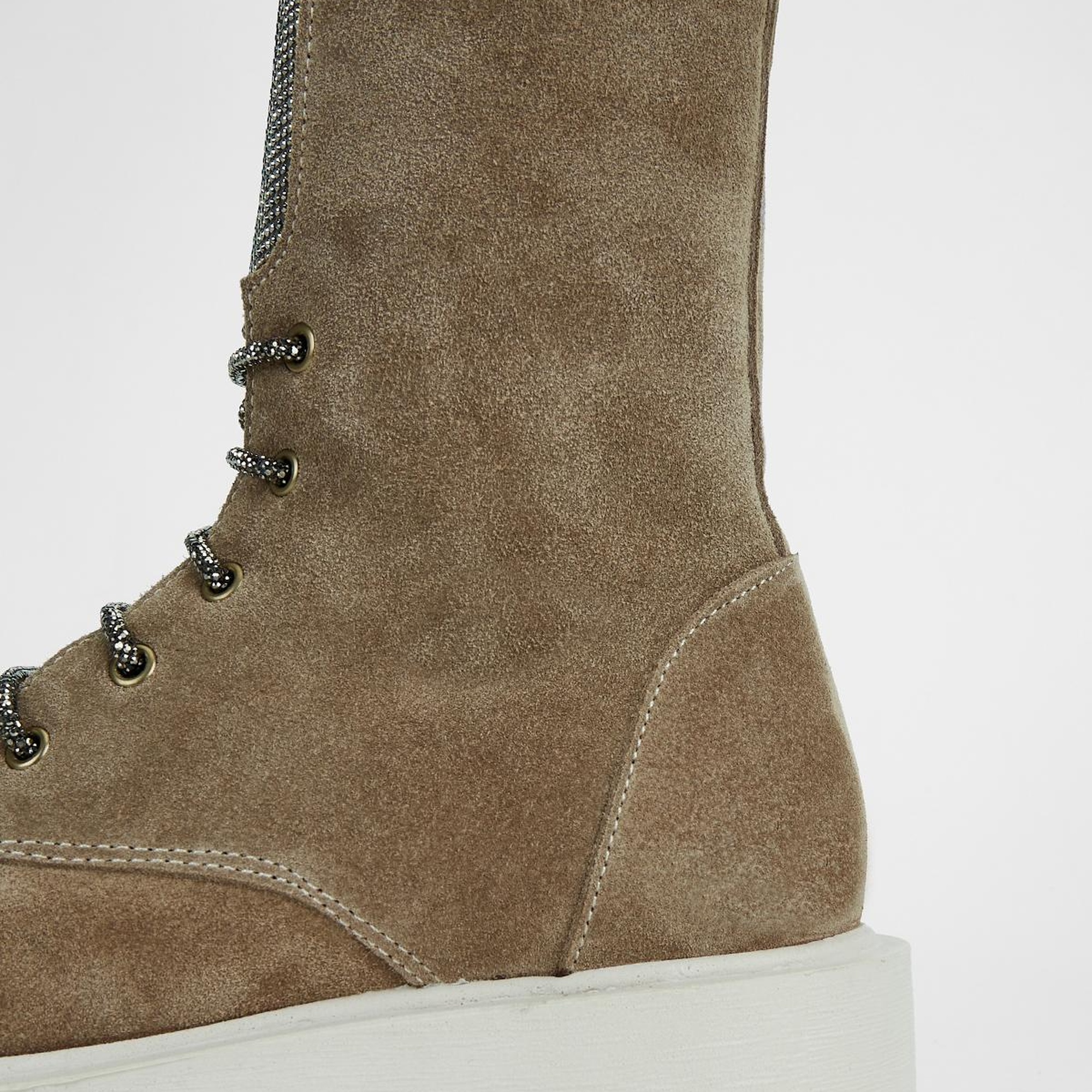 Valmenti Nagy Kadın Vizon Süet Hakiki Deri Casual Bot