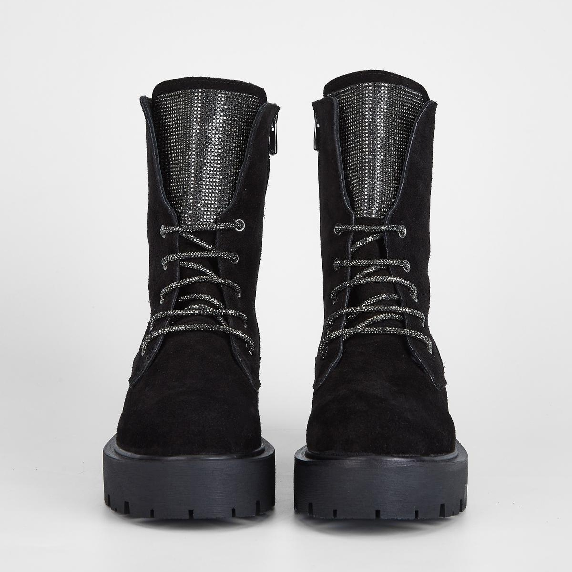 Valmenti Nagy Kadın Siyah Süet Hakiki Deri Casual Bot