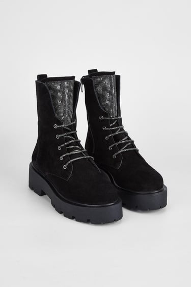  Valmenti Nagy Kadın Siyah Süet Hakiki Deri Casual Bot