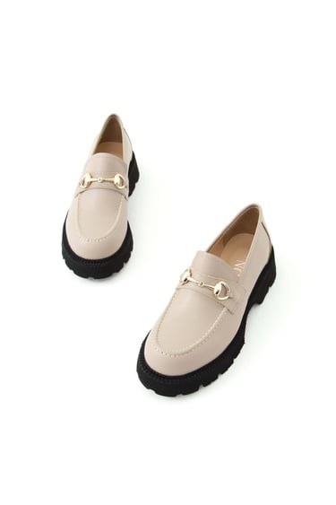  Tamer Tanca Kadın Hakiki Deri Vizon Loafer Ayakkabı