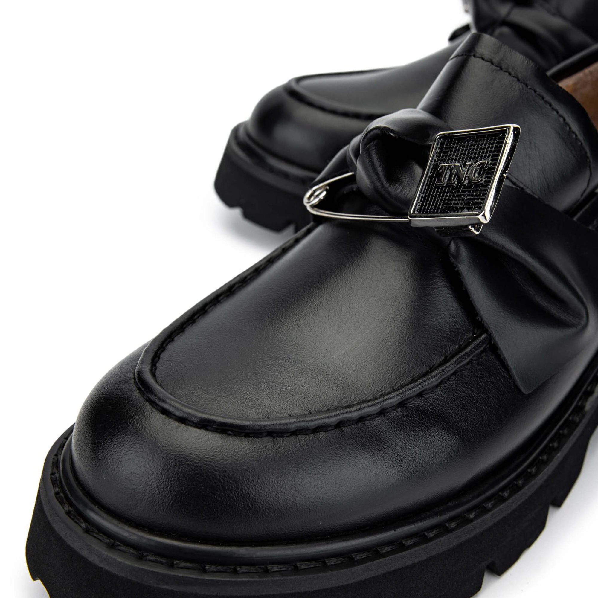 Tamer Tanca Kadın Hakiki Deri Siyah Loafer Ayakkabı