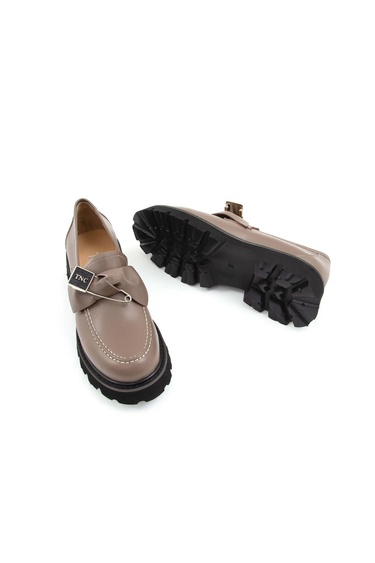  Tamer Tanca Kadın Hakiki Deri Vizon Loafer Ayakkabı