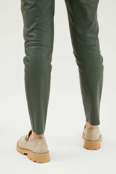  Tamer Tanca Kadın Hakiki Deri Taş Süet Loafer Ayakkabı