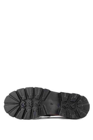  Tamer Tanca Kadın Hakiki Deri Siyah Deri Loafer Ayakkabı