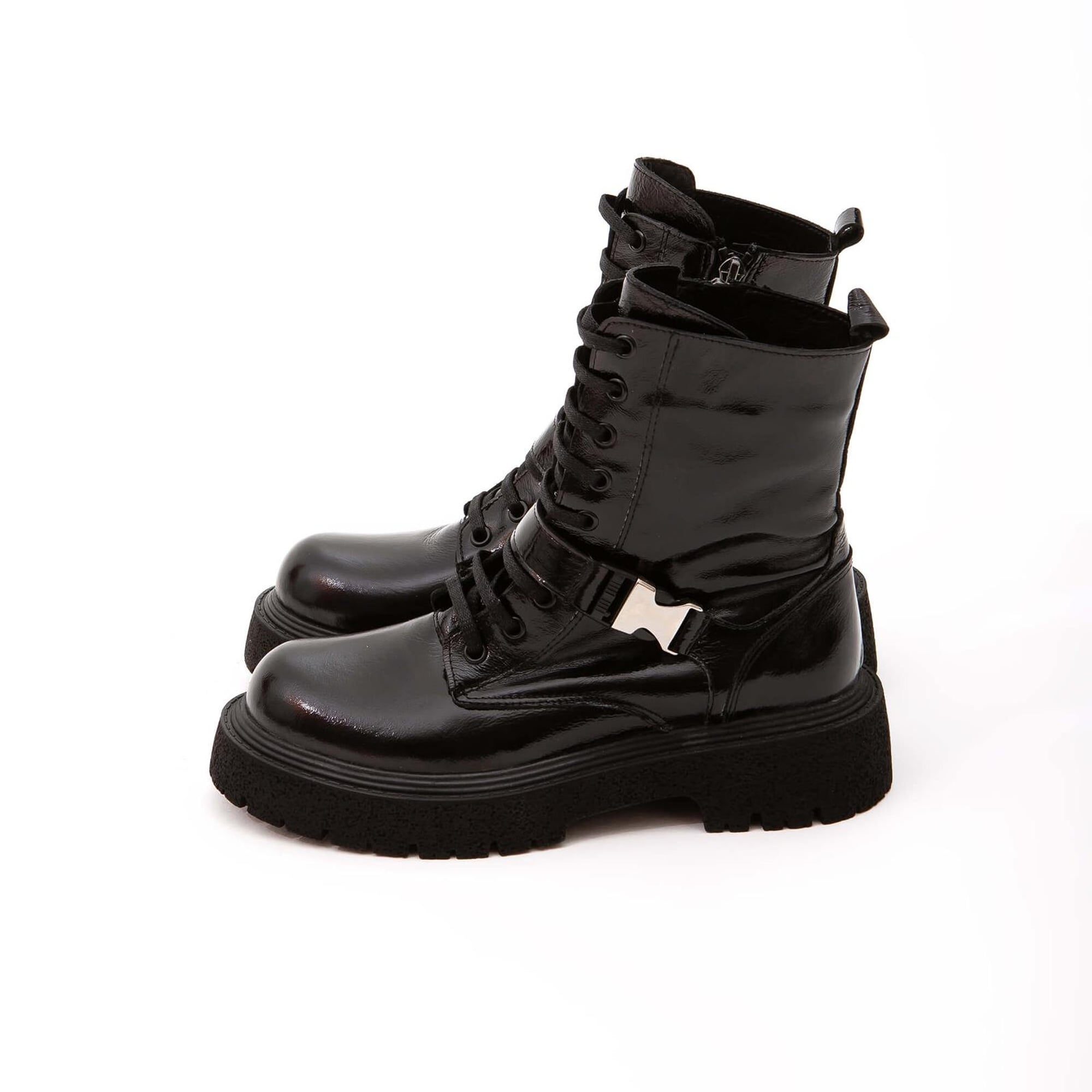 Tamer Tanca Kadın Hakiki Deri Siyah Rugan POSTAL Bot