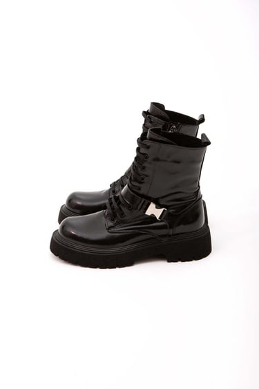  Tamer Tanca Kadın Hakiki Deri Siyah Rugan POSTAL Bot