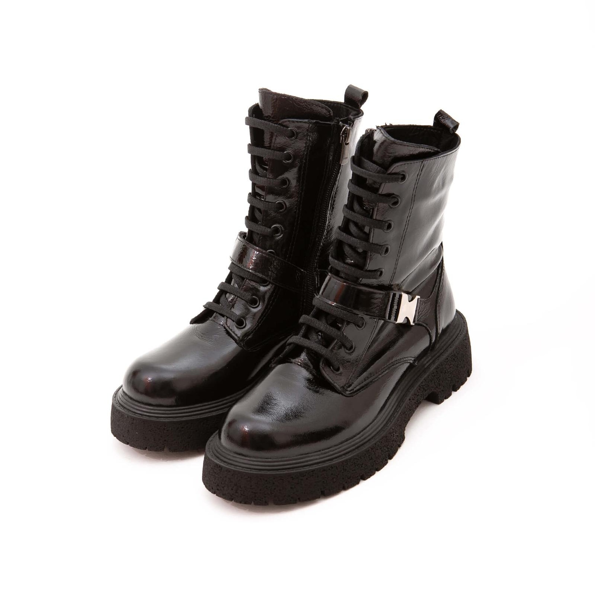 Tamer Tanca Kadın Hakiki Deri Siyah Rugan POSTAL Bot