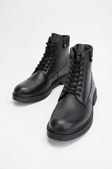  Valmenti Erkek Siyah Floter Hakiki Deri Casual Bot