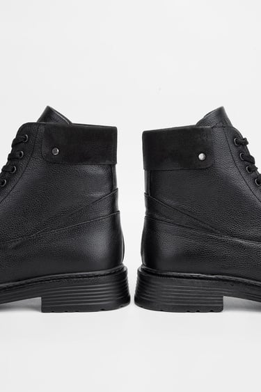  Valmenti Erkek Siyah Floter Hakiki Deri Casual Bot