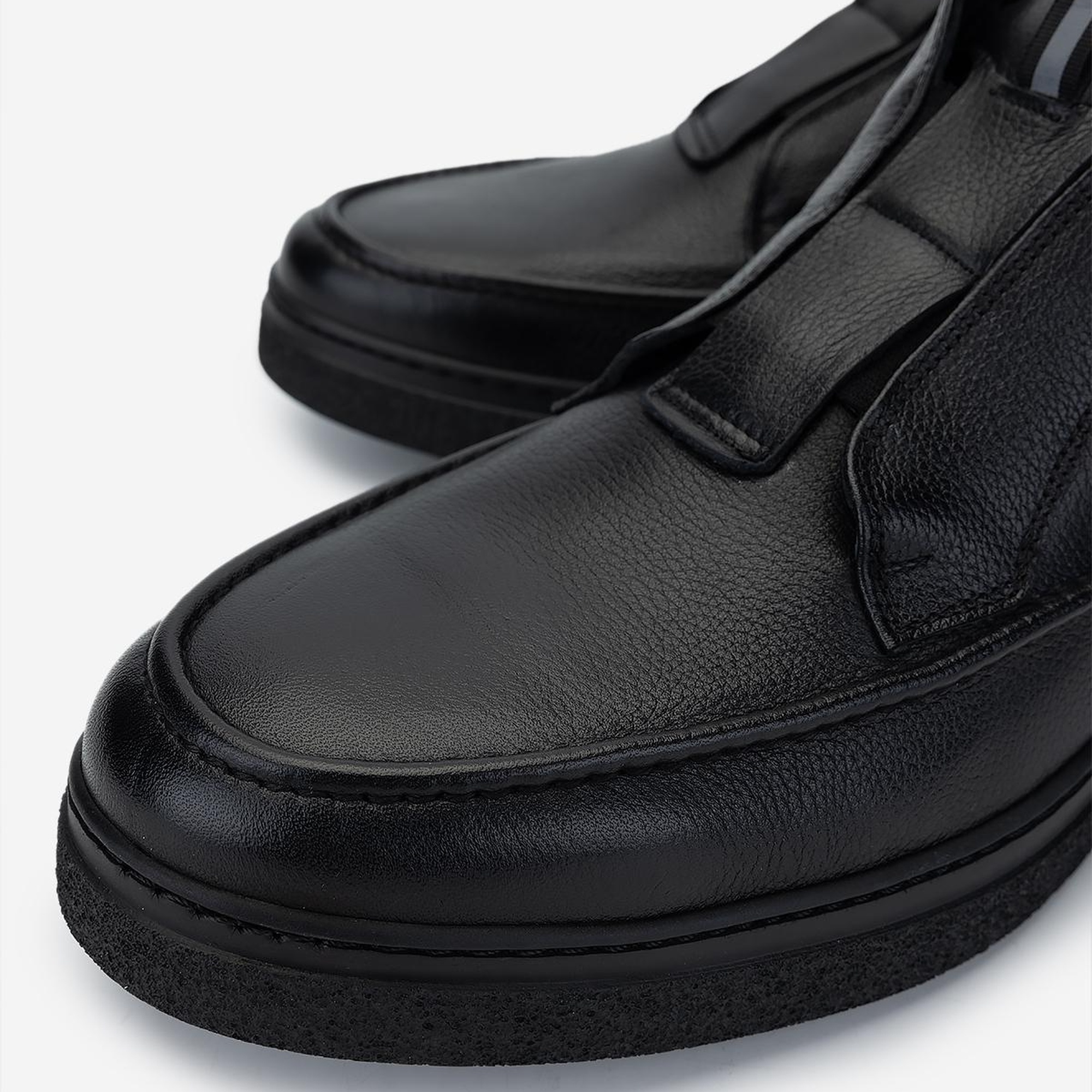 Valmenti Erkek Hakiki Deri Siyah Casual Bot