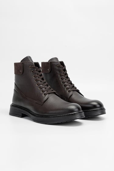  Valmenti Erkek Kahverengi Floter Hakiki Deri Casual Bot