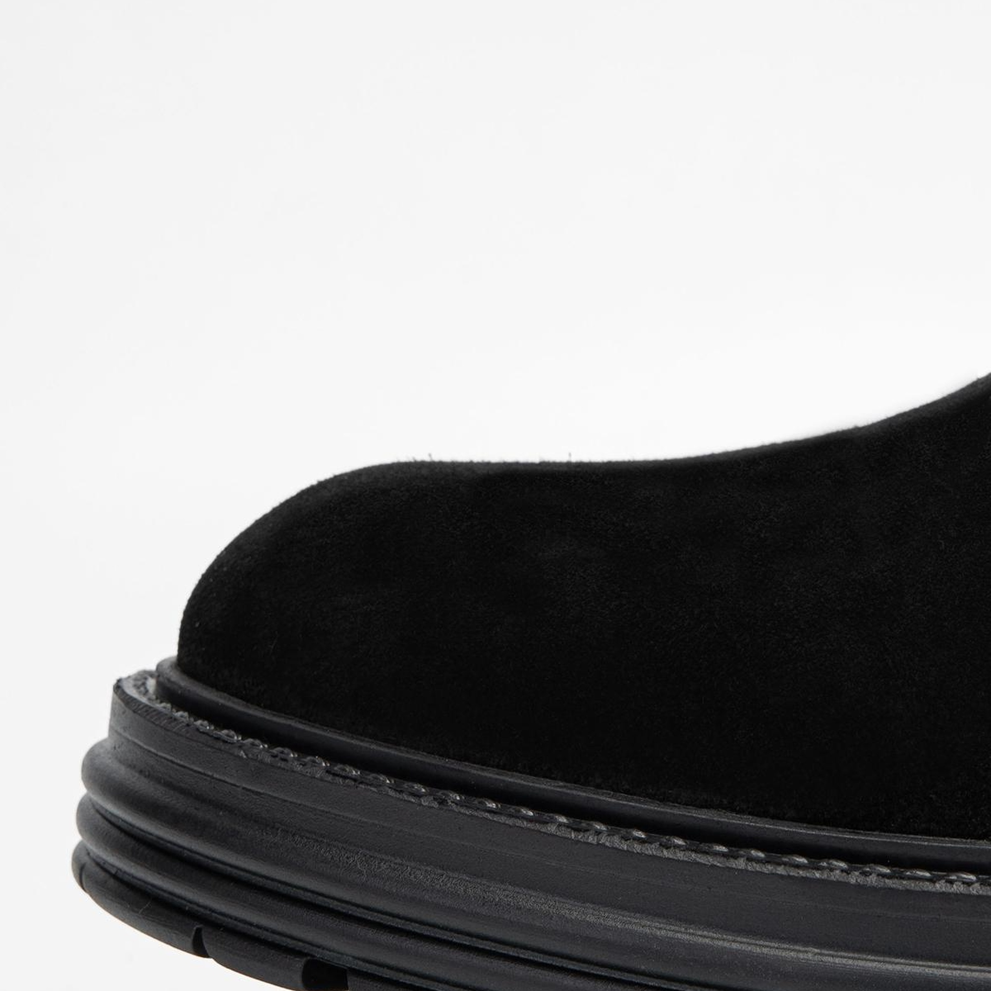 Valmenti Erkek Siyah Süet Hakiki Deri Casual Bot