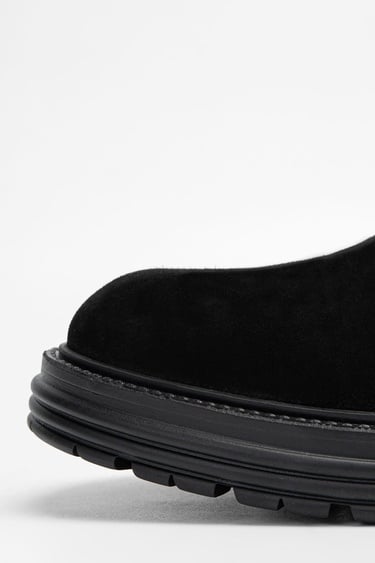  Valmenti Erkek Siyah Süet Hakiki Deri Casual Bot