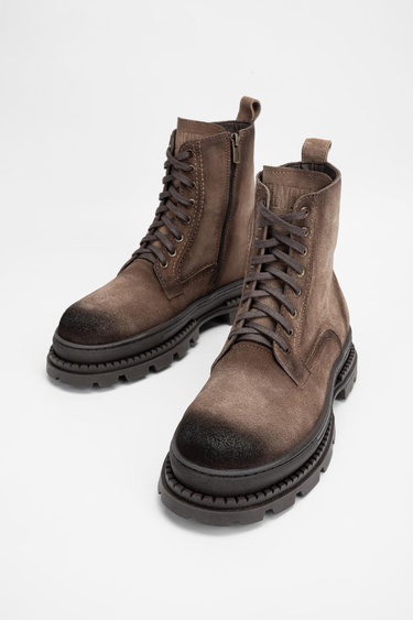  Valmenti Erkek Tarçın Süet Hakiki Deri Casual Bot