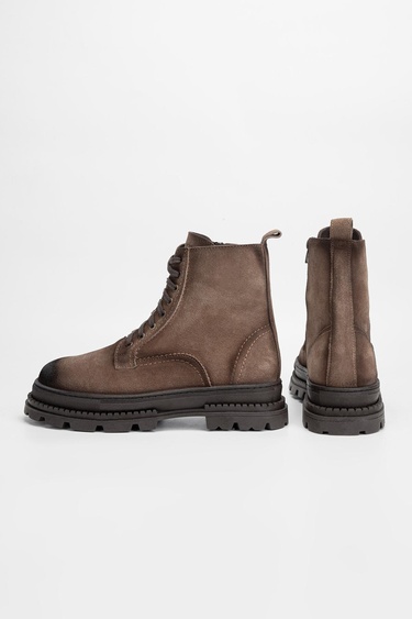  Valmenti Erkek Tarçın Süet Hakiki Deri Casual Bot