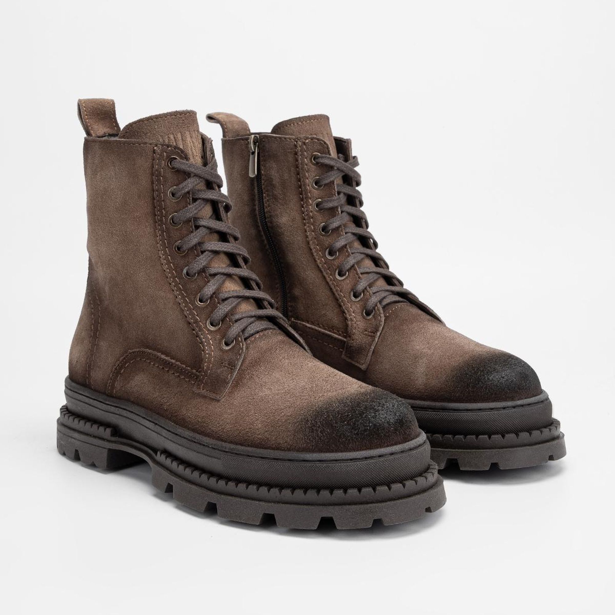 Valmenti Erkek Tarçın Süet Hakiki Deri Casual Bot