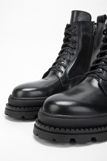  Valmenti Erkek Siyah mat açma Hakiki Deri Casual Bot