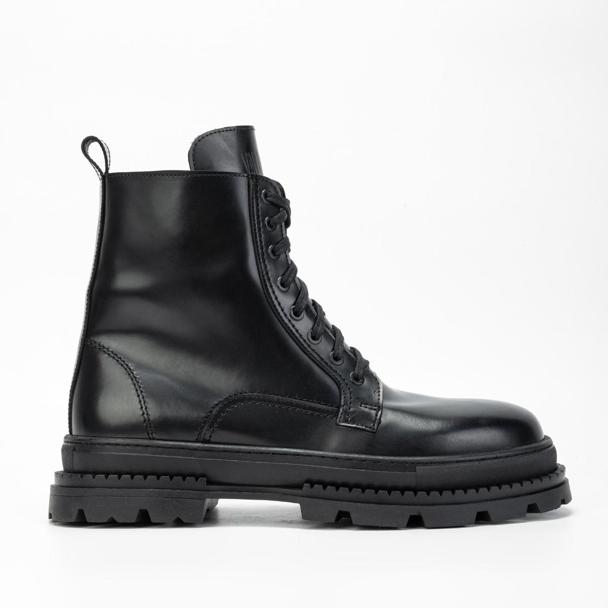 Valmenti Erkek Siyah mat açma Hakiki Deri Casual Bot